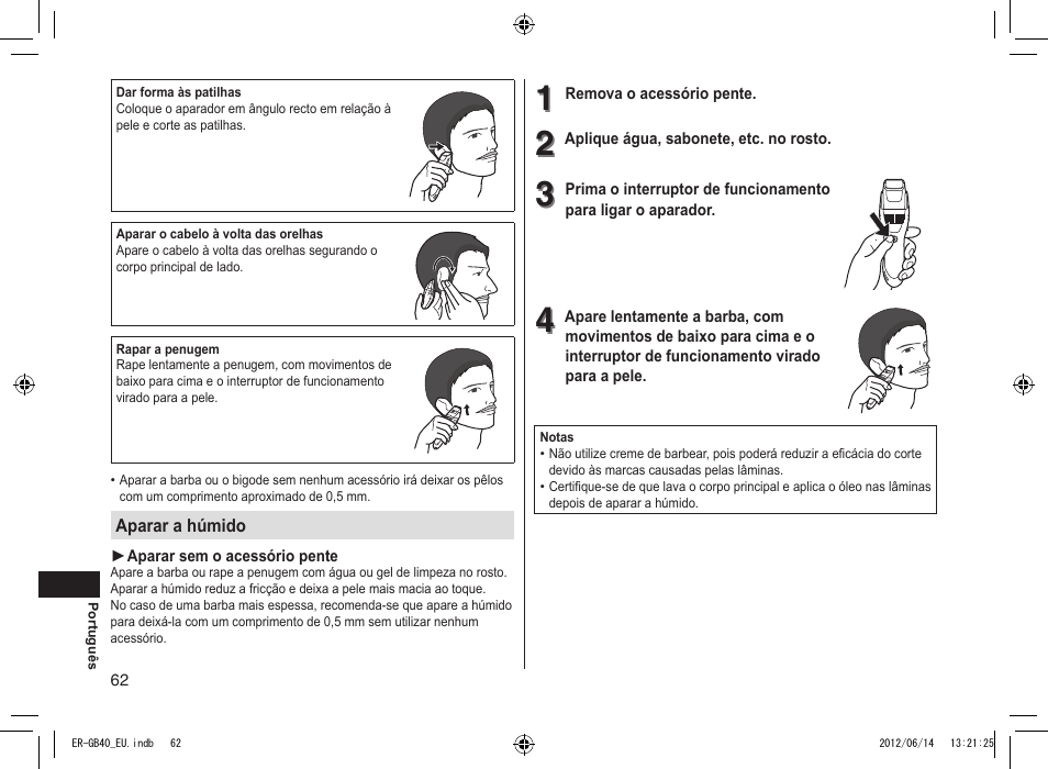 Panasonic ERGB40 User Manual | Page 62 / 140
