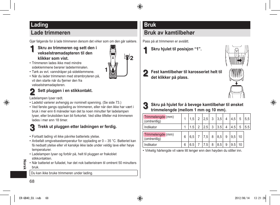 Panasonic ERGB40 User Manual | Page 68 / 140