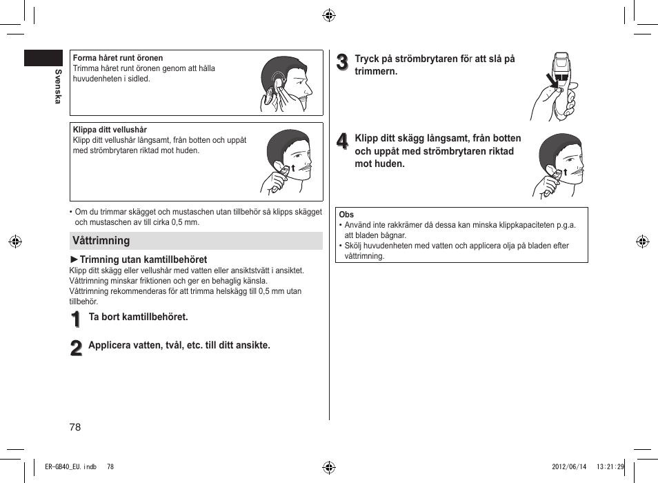 Panasonic ERGB40 User Manual | Page 78 / 140