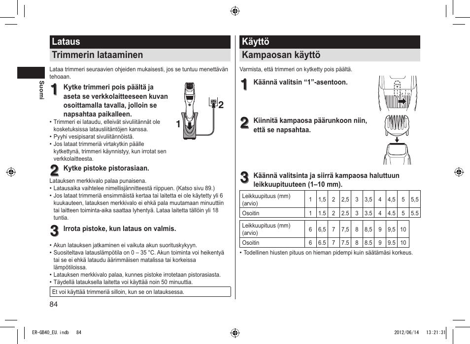 Panasonic ERGB40 User Manual | Page 84 / 140