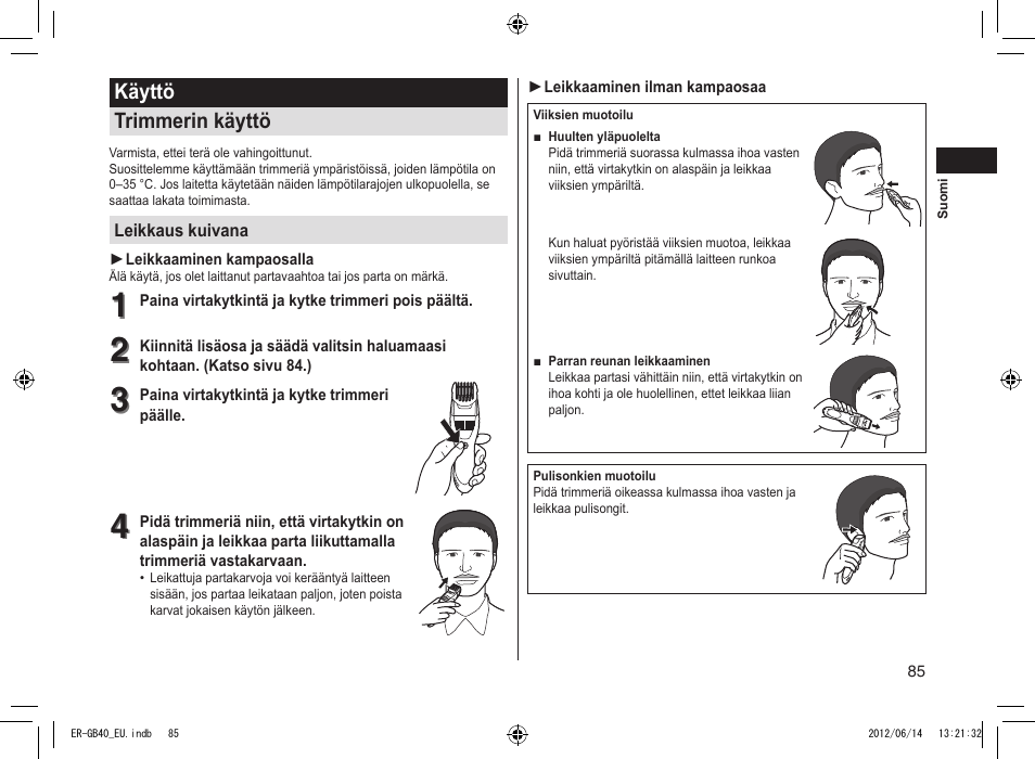 Panasonic ERGB40 User Manual | Page 85 / 140