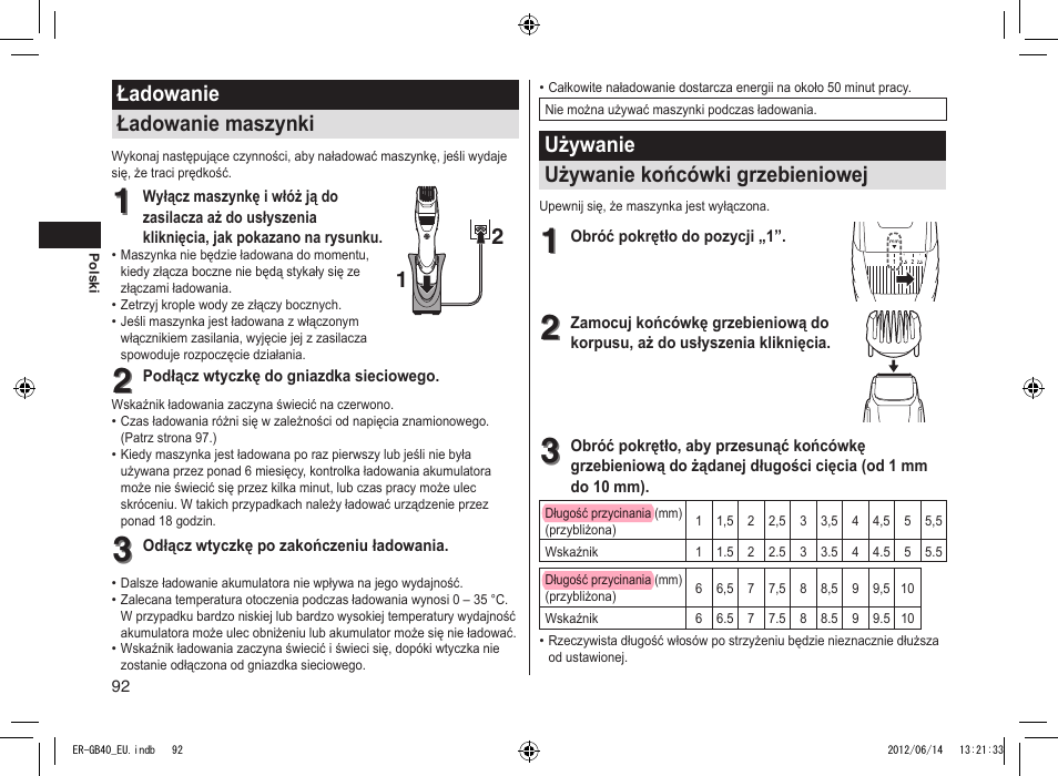 Panasonic ERGB40 User Manual | Page 92 / 140
