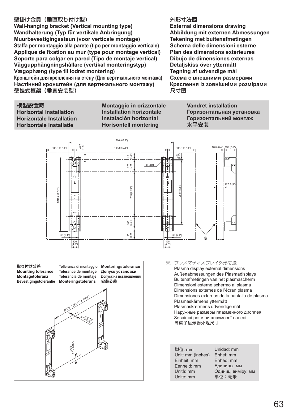 Panasonic TYWK103PV9 User Manual | Page 63 / 64