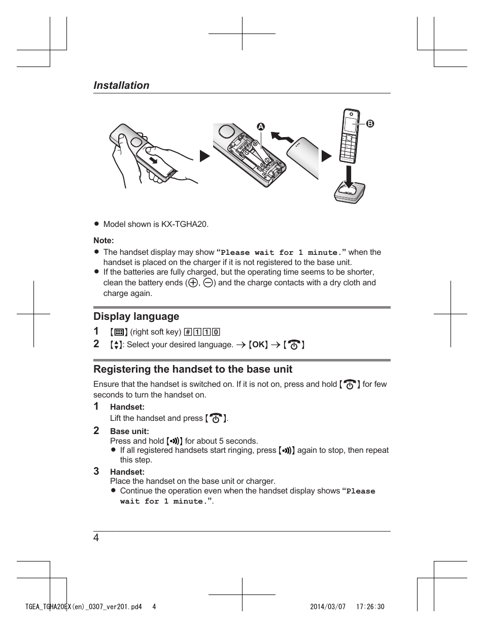 Panasonic KXTGEA20EX User Manual | Page 4 / 112