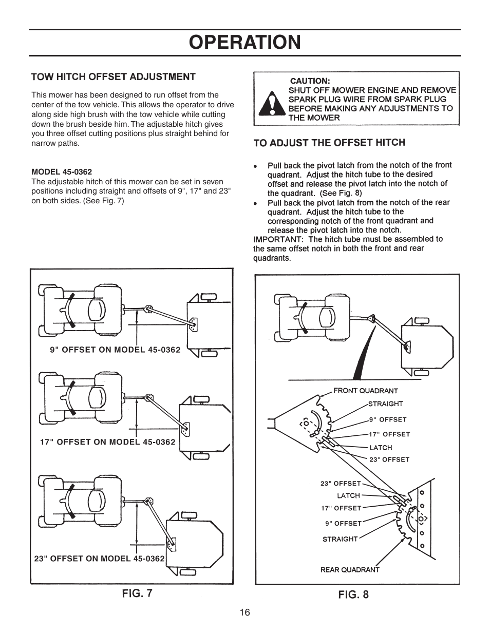 Operation | Agri-Fab 45-03621 User Manual | Page 16 / 28