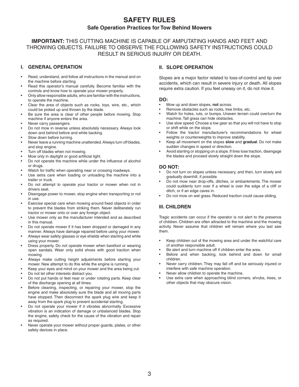 Safety rules | Agri-Fab 45-03621 User Manual | Page 3 / 28