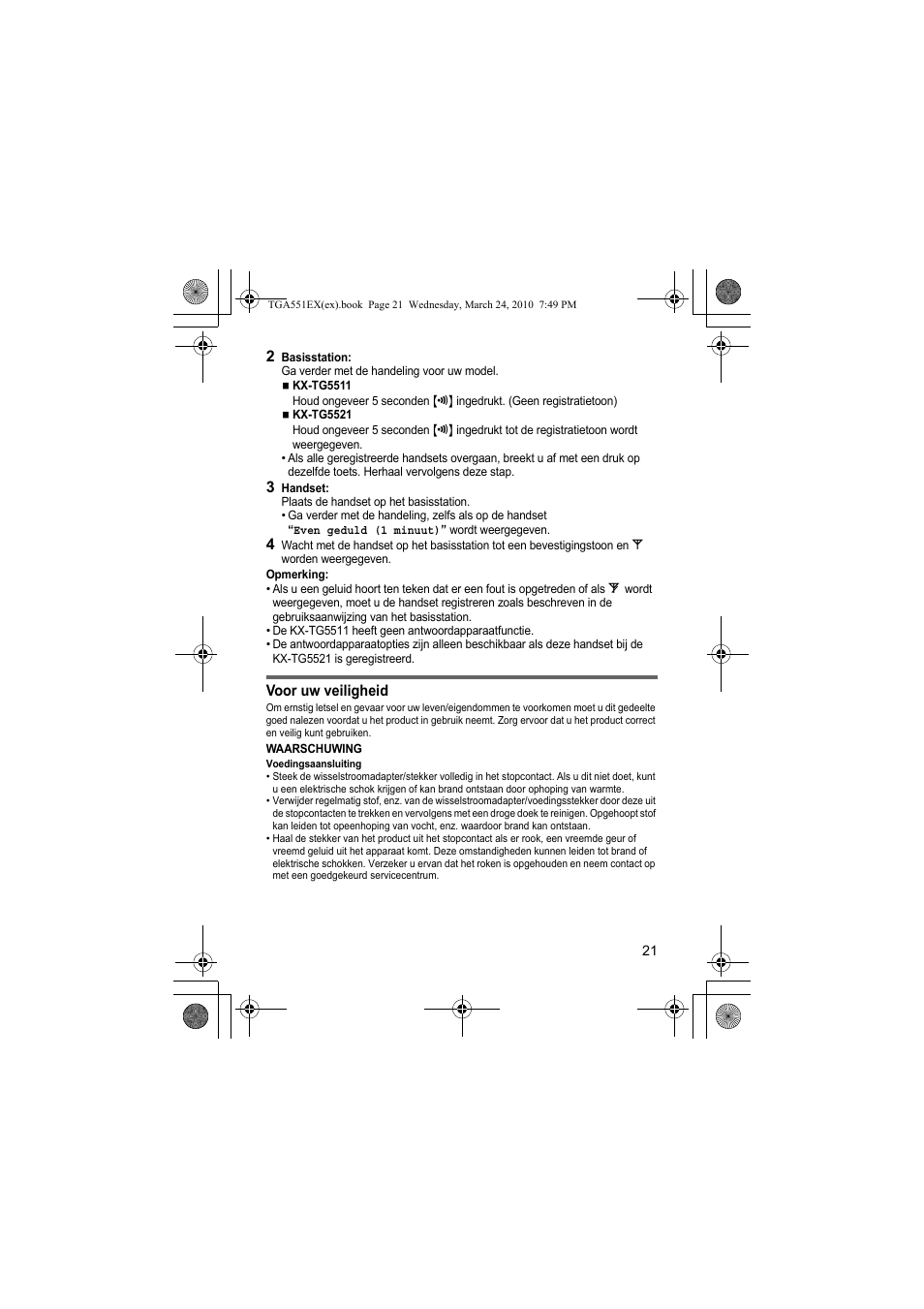 Panasonic KXTGA551EX User Manual | Page 21 / 76