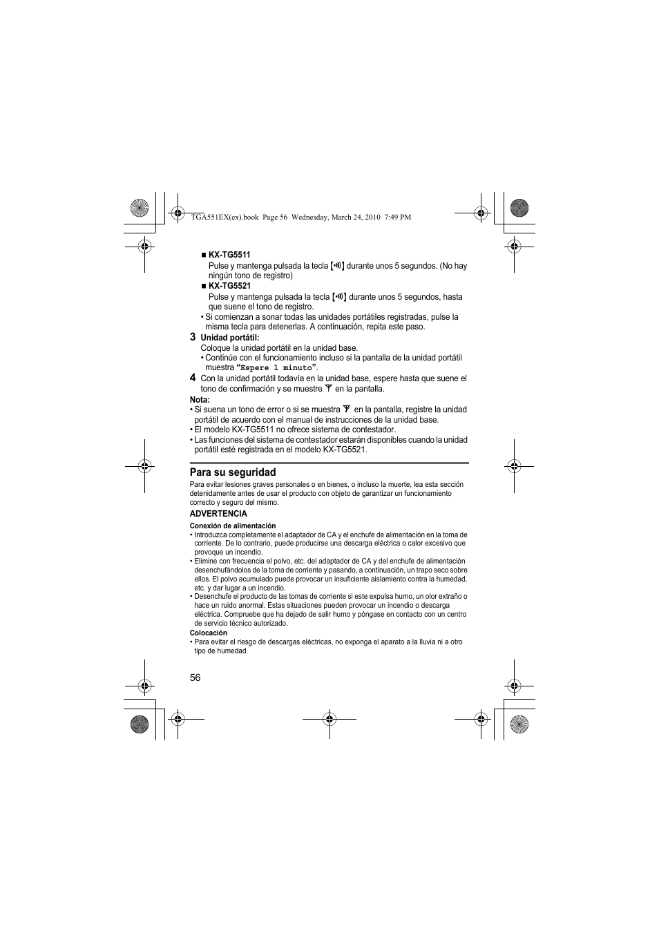 Panasonic KXTGA551EX User Manual | Page 56 / 76