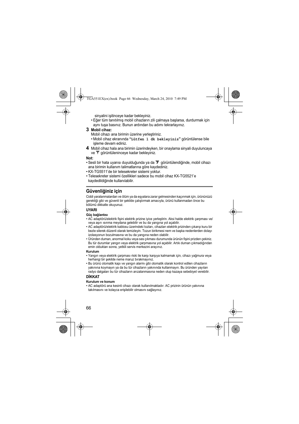 Panasonic KXTGA551EX User Manual | Page 66 / 76