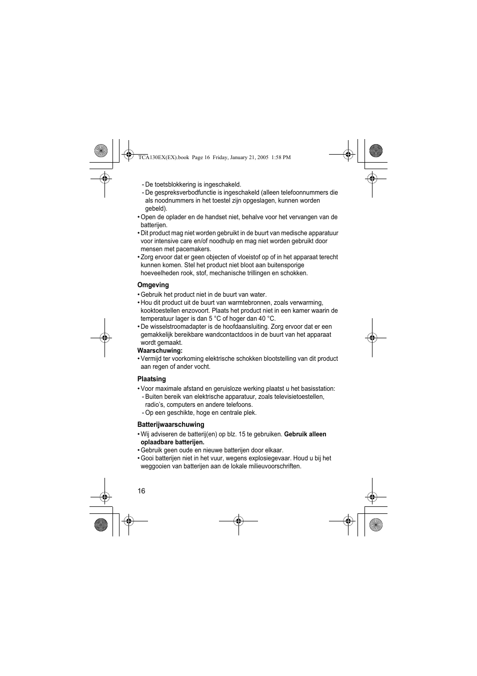 Panasonic KXTCA130EX User Manual | Page 16 / 60