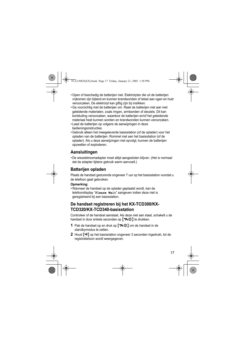 Panasonic KXTCA130EX User Manual | Page 17 / 60