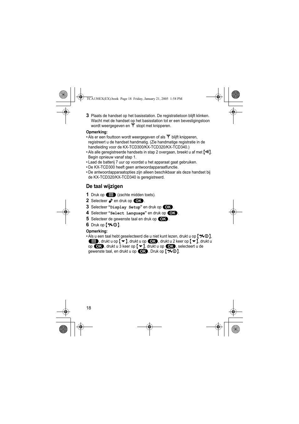 Panasonic KXTCA130EX User Manual | Page 18 / 60