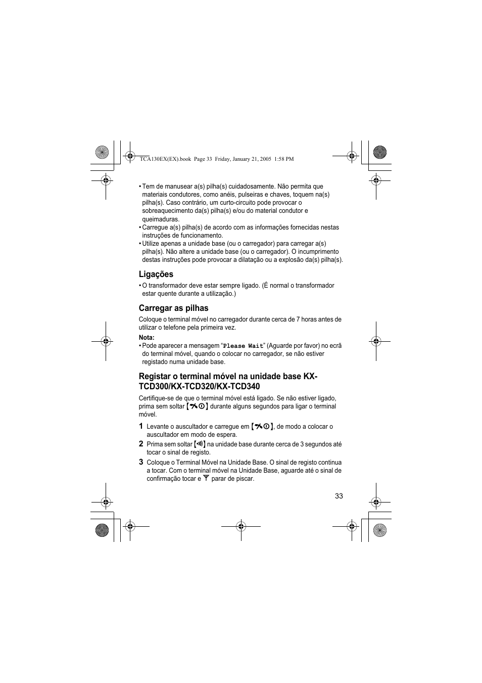 Panasonic KXTCA130EX User Manual | Page 33 / 60