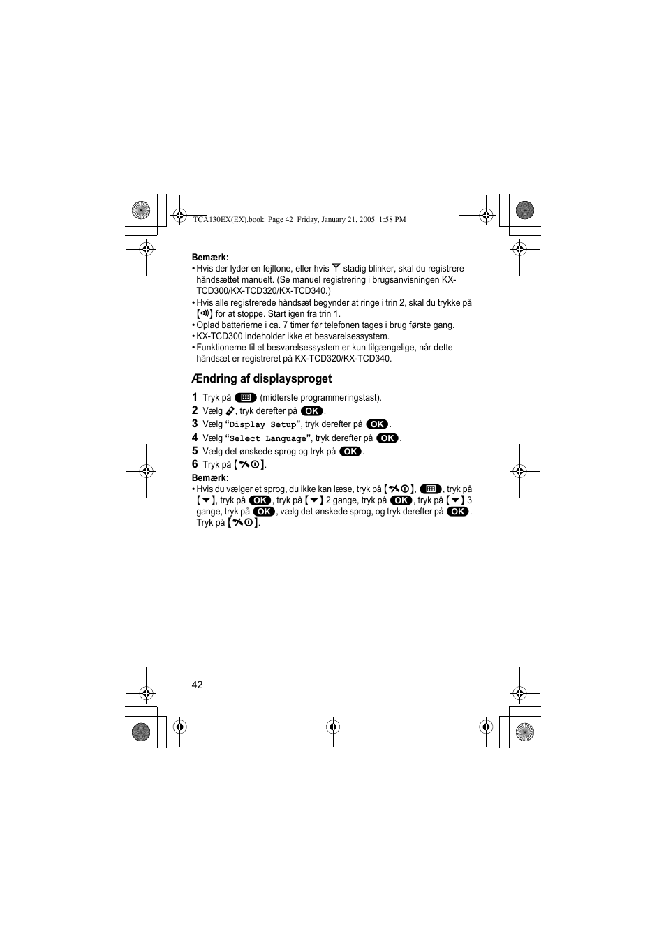 Panasonic KXTCA130EX User Manual | Page 42 / 60