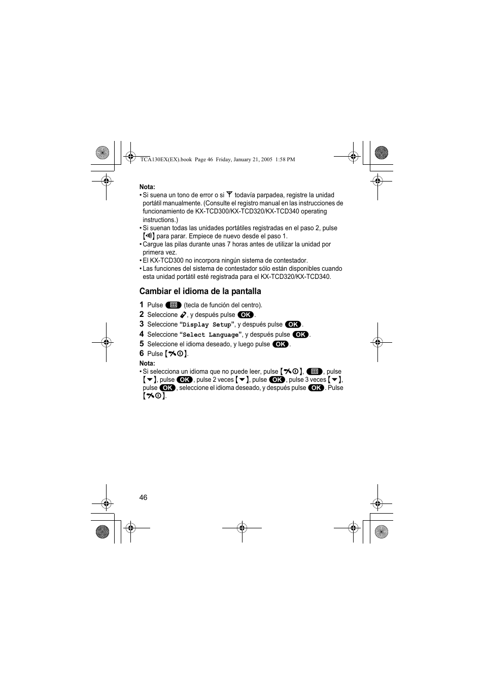 Panasonic KXTCA130EX User Manual | Page 46 / 60