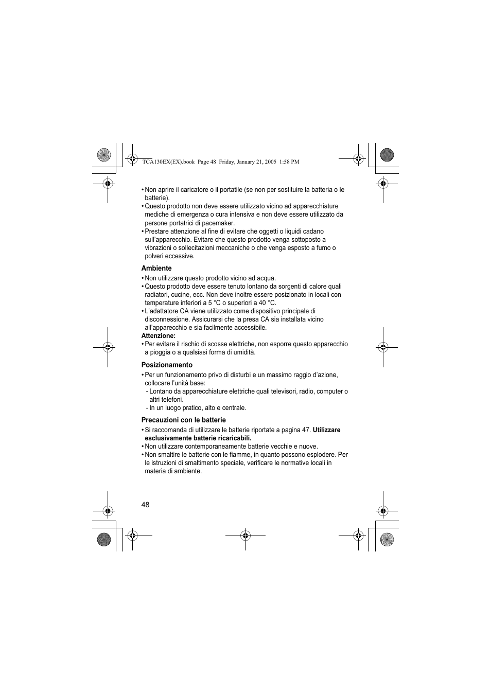 Panasonic KXTCA130EX User Manual | Page 48 / 60