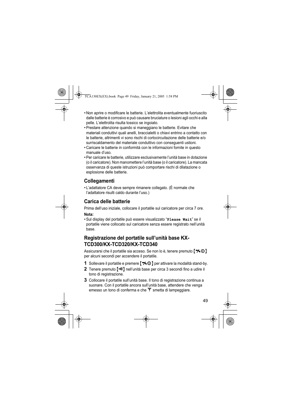 Panasonic KXTCA130EX User Manual | Page 49 / 60