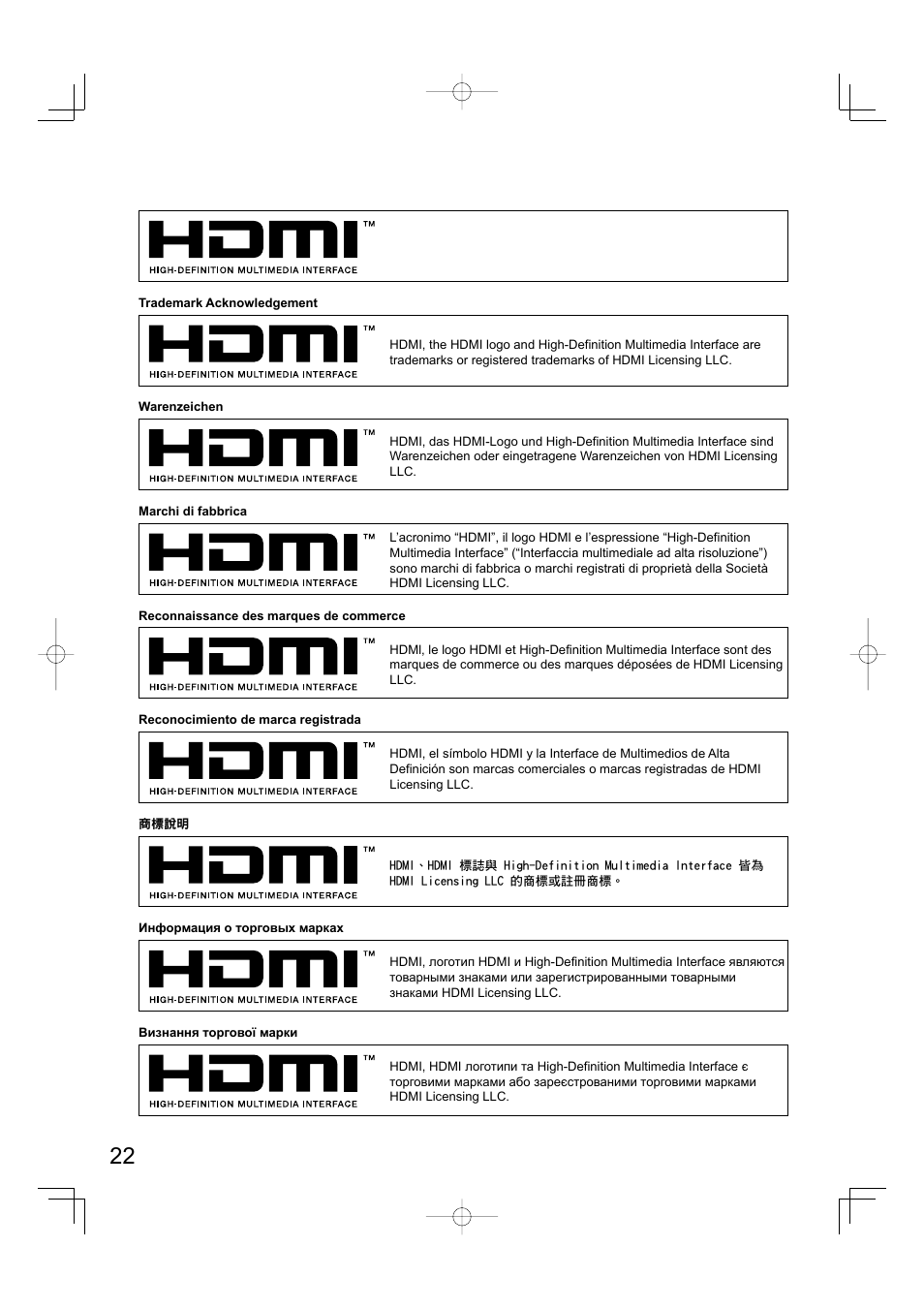 Panasonic TYFB10HMD User Manual | Page 22 / 24