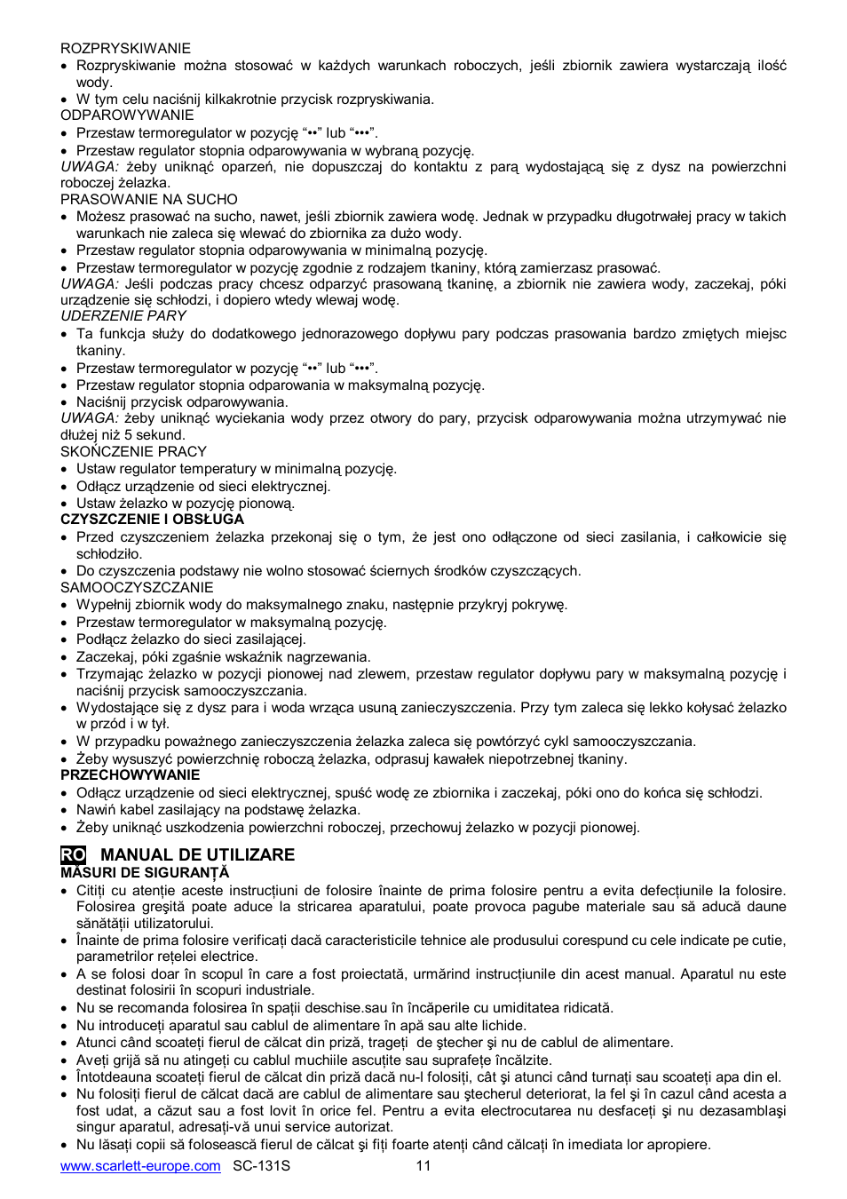 Scarlett SC-131S User Manual | Page 11 / 25