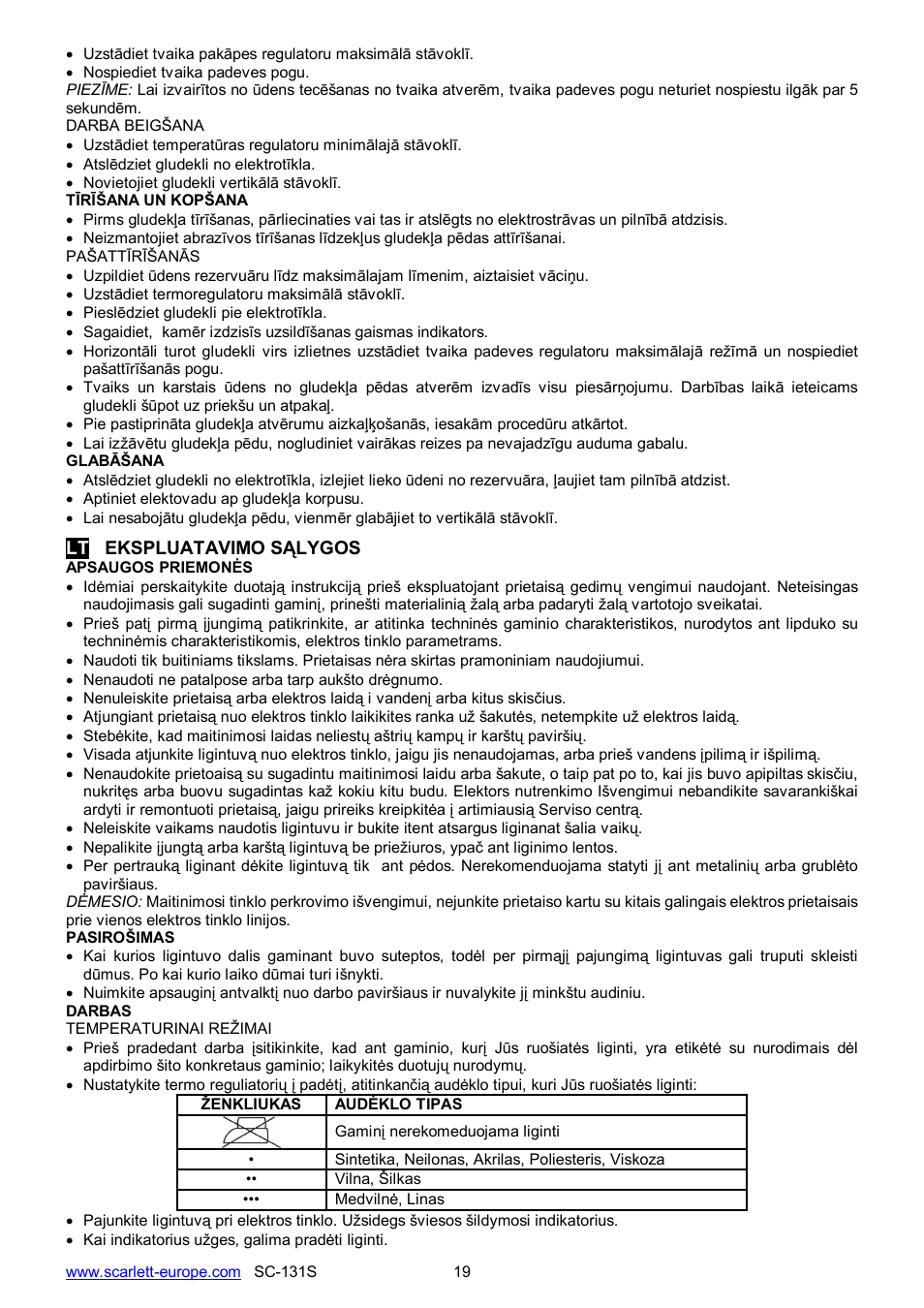 Scarlett SC-131S User Manual | Page 19 / 25