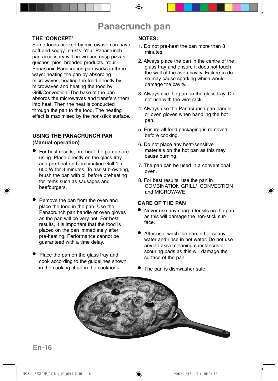 Panacrunch pan, En-16 | Panasonic NNCT579SEPG User Manual | Page 18 / 217