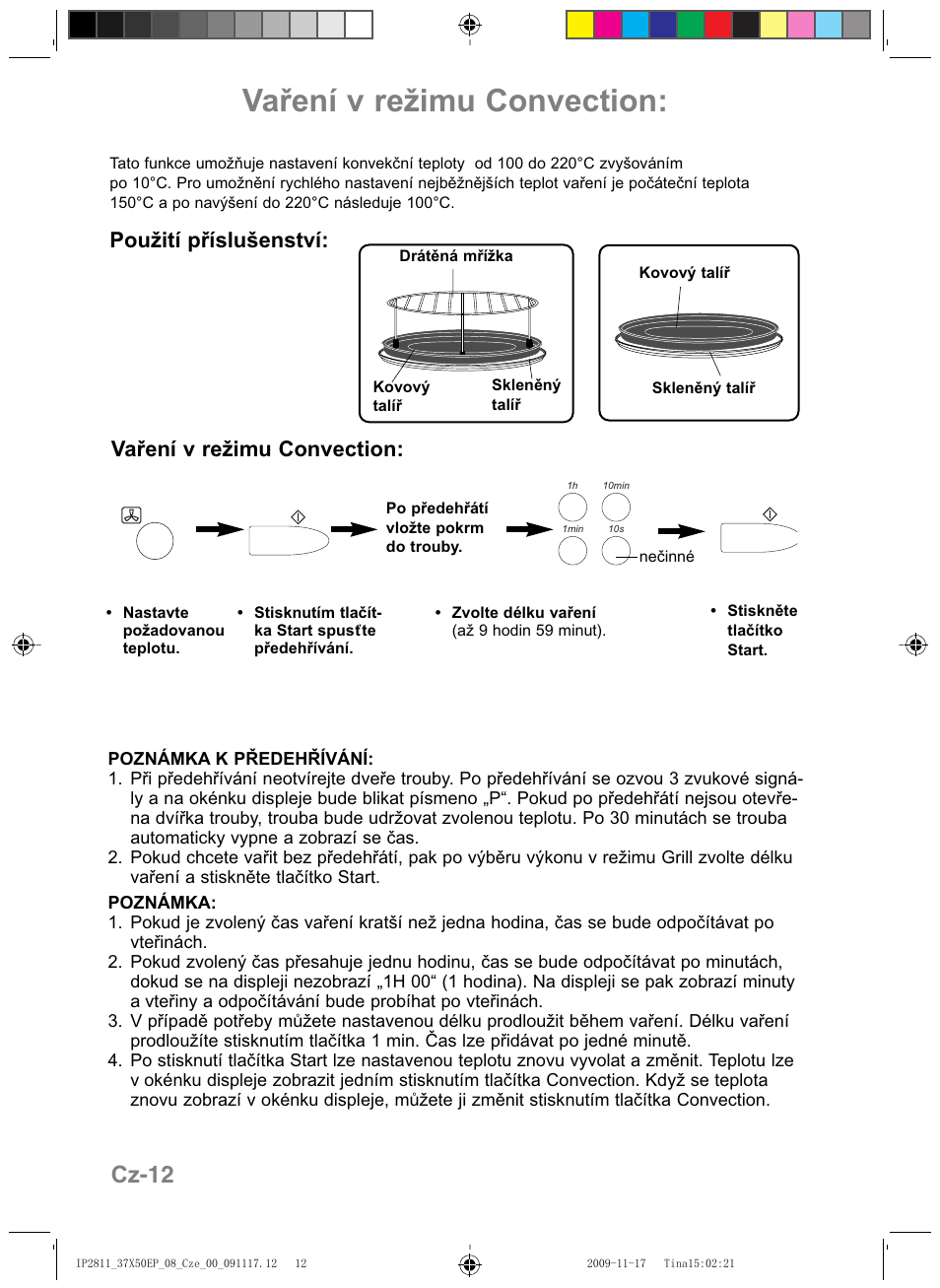 Vaření v režimu convection, Cz-12, Použití příslušenství: vaření v režimu convection | Panasonic NNCT579SEPG User Manual | Page 180 / 217