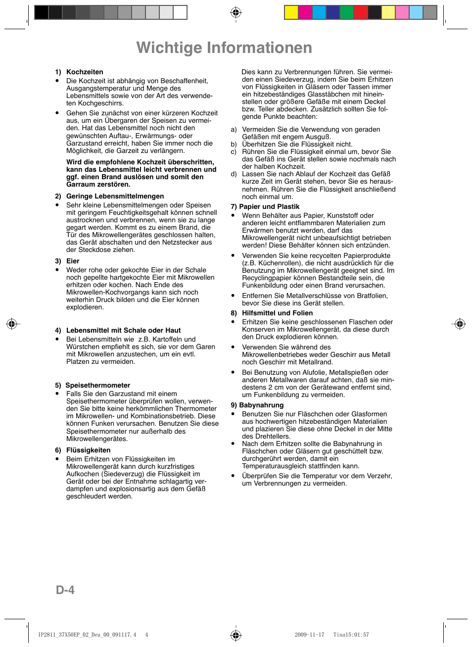 Wichtige informationen | Panasonic NNCT579SEPG User Manual | Page 28 / 217