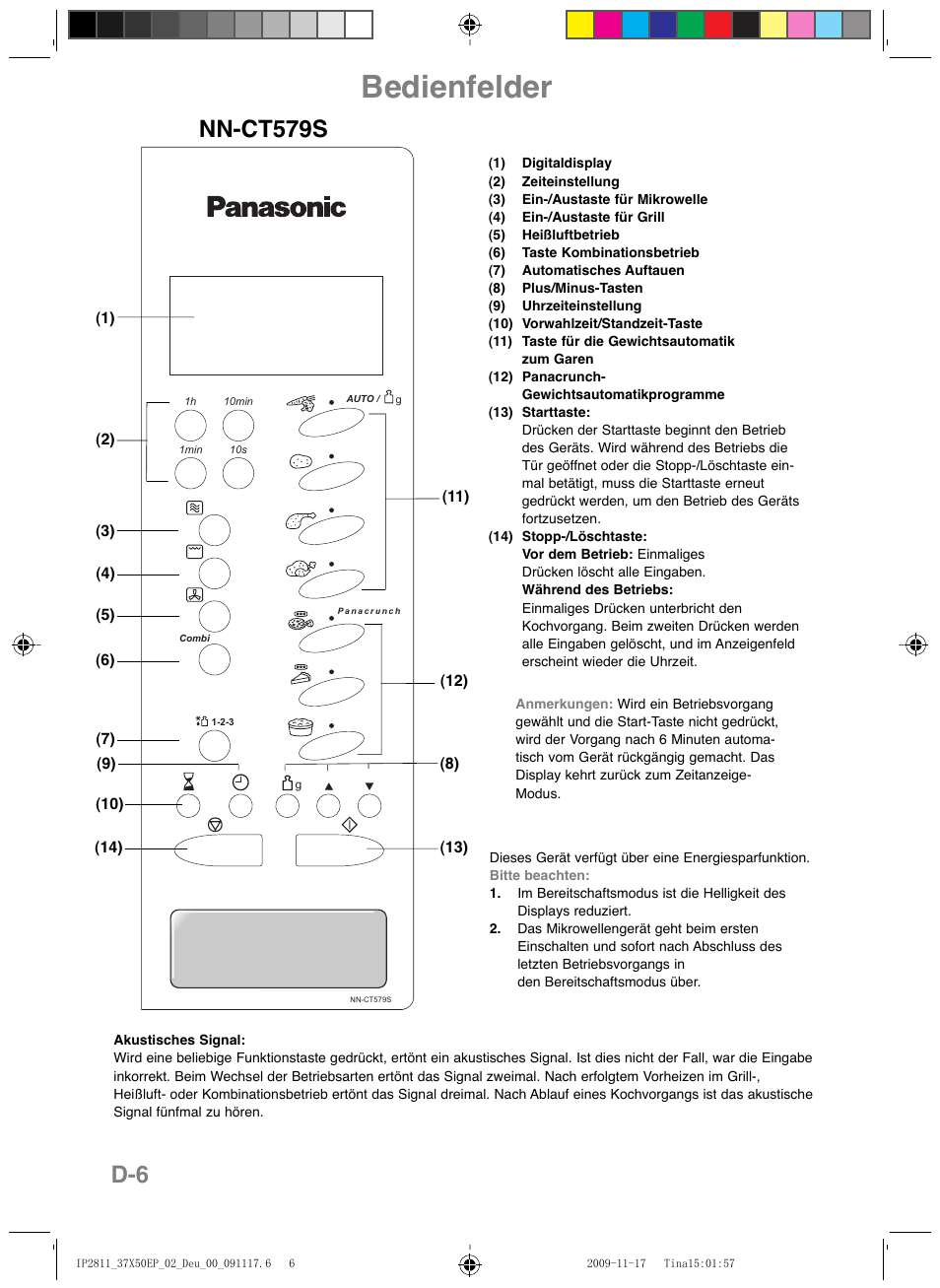 Bedienfelder, Nn-ct579s | Panasonic NNCT579SEPG User Manual | Page 30 / 217