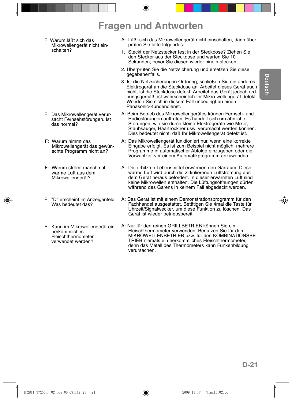 Fragen und antworten, D-21 | Panasonic NNCT579SEPG User Manual | Page 45 / 217