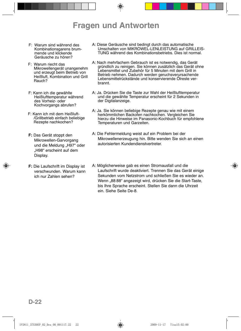 Fragen und antworten, D-22 | Panasonic NNCT579SEPG User Manual | Page 46 / 217