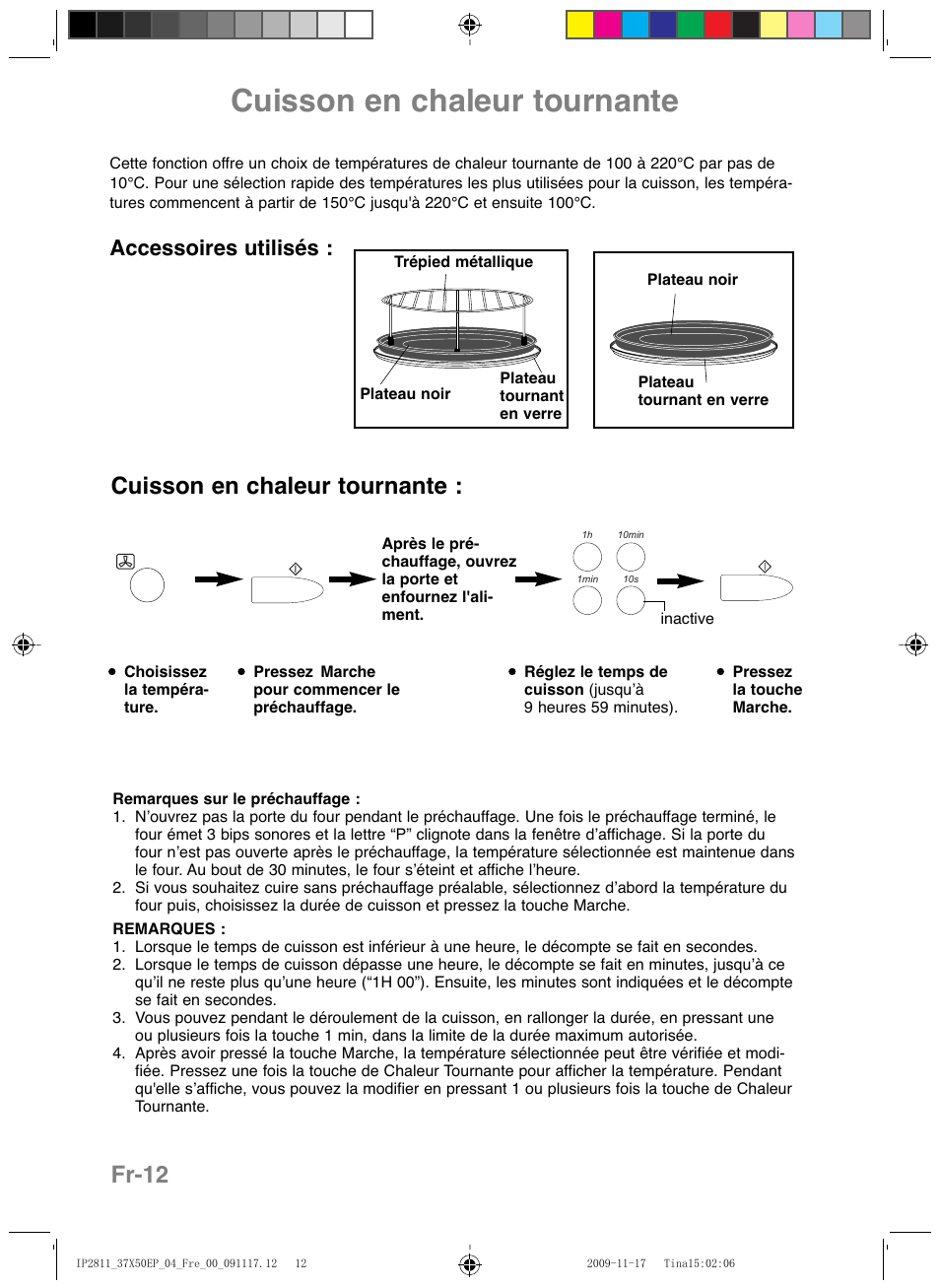 Cuisson en chaleur tournante, Fr-12, Accessoires utilisés | Panasonic NNCT579SEPG User Manual | Page 84 / 217
