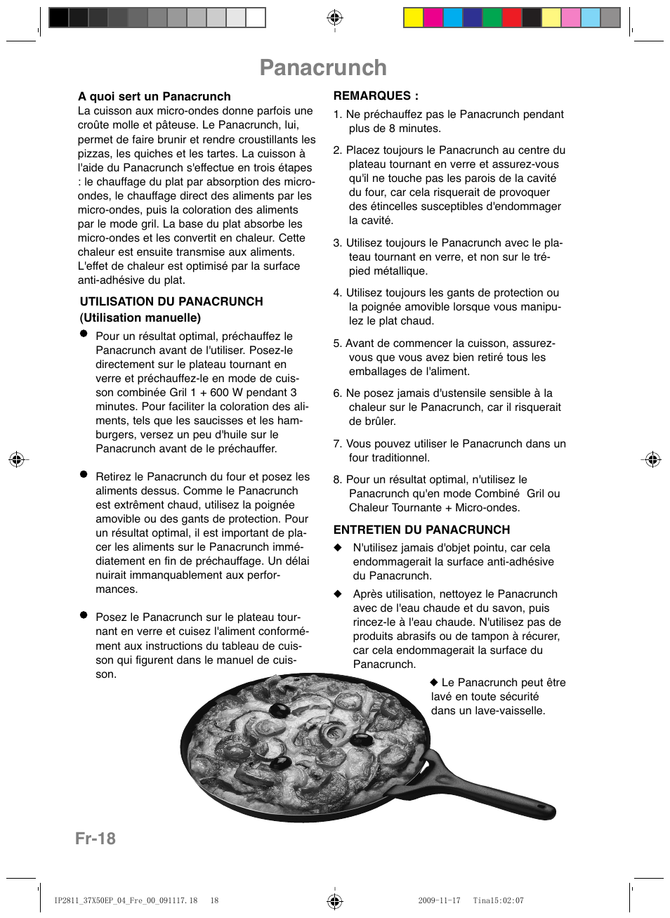 Panacrunch, Fr-18 | Panasonic NNCT579SEPG User Manual | Page 90 / 217