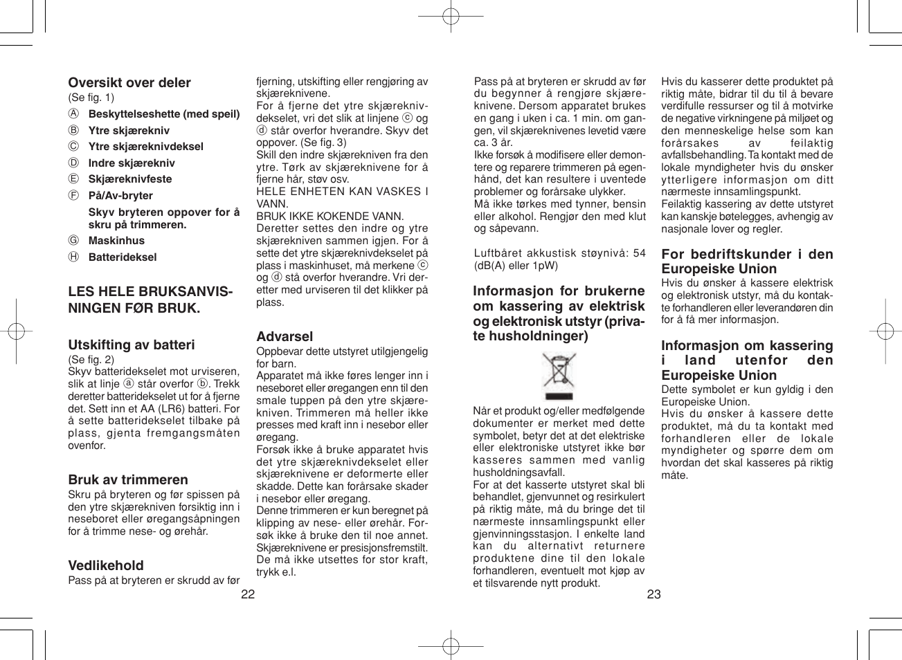 Panasonic ER417 User Manual | Page 12 / 22