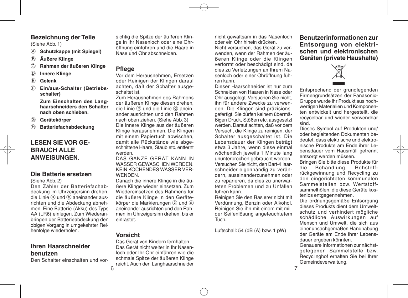 Panasonic ER417 User Manual | Page 4 / 22