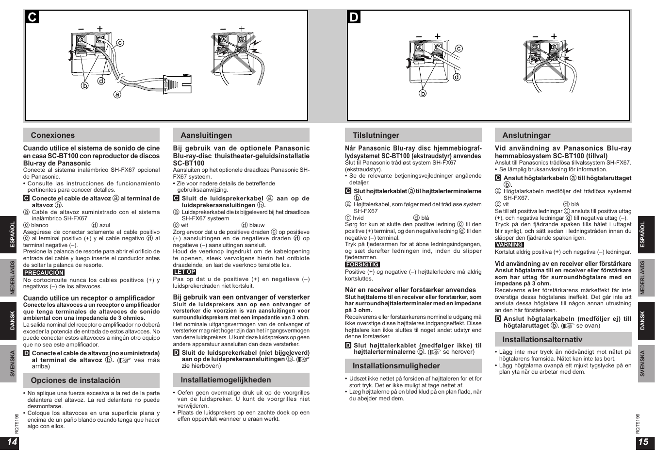 Panasonic SBHS100A User Manual | Page 8 / 19