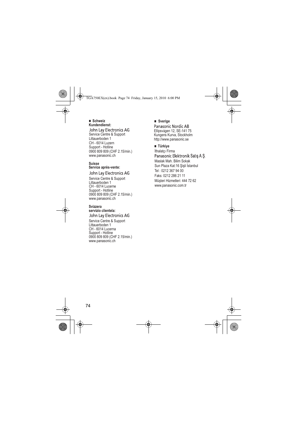 Panasonic KXTGA750EX User Manual | Page 74 / 76