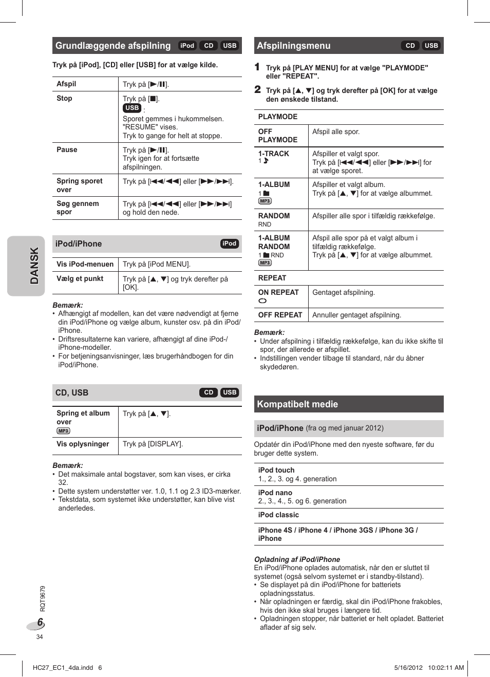 Panasonic SCHC27 User Manual | Page 34 / 68