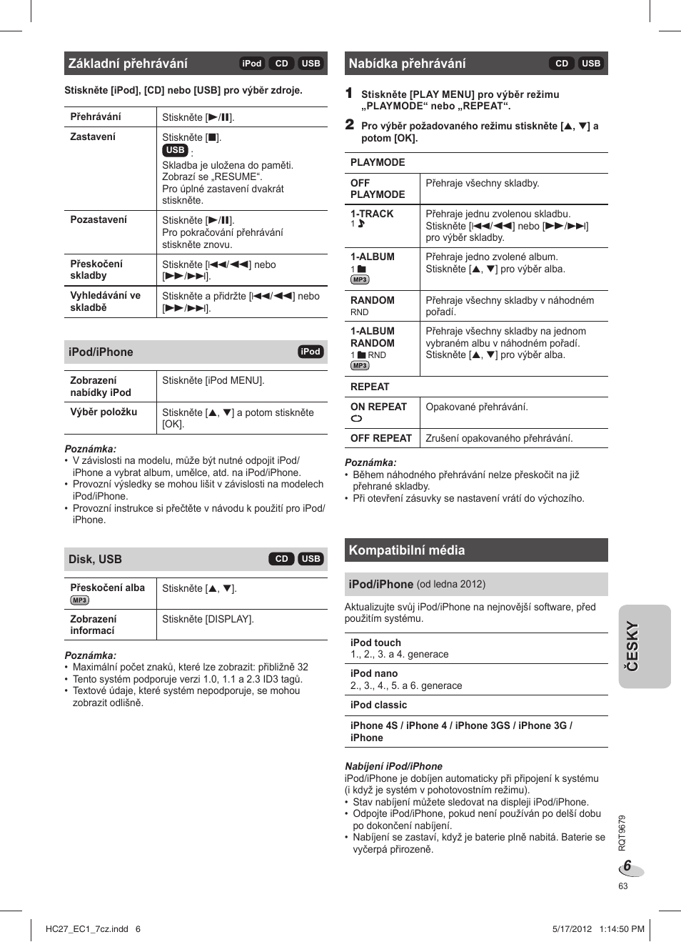 Panasonic SCHC27 User Manual | Page 63 / 68