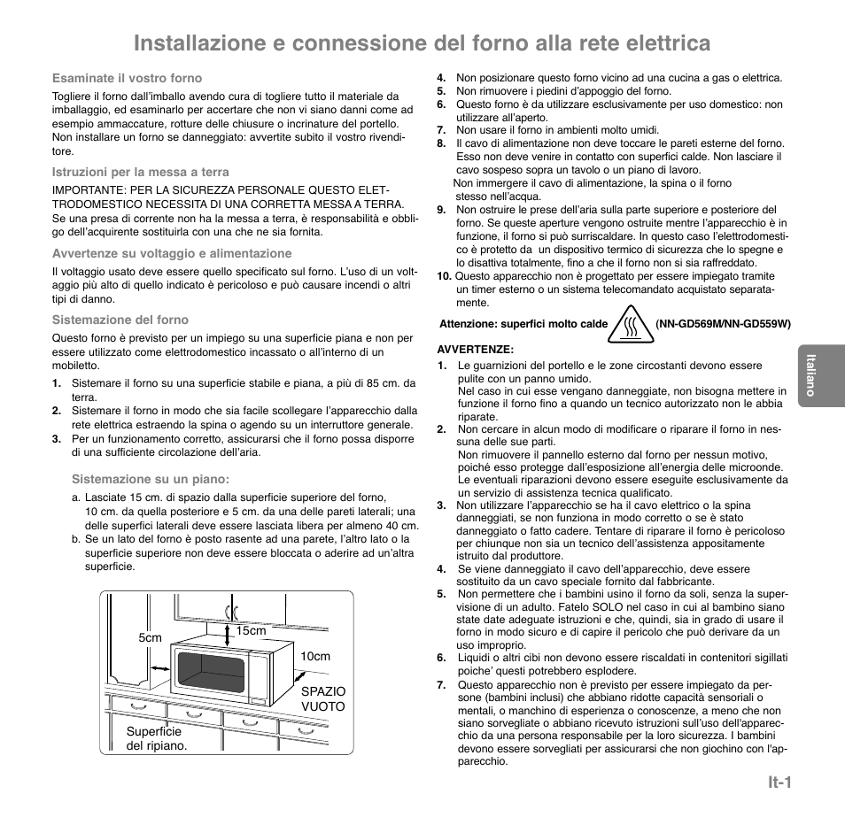 It-1 | Panasonic NNGD559WEPG User Manual | Page 3 / 22