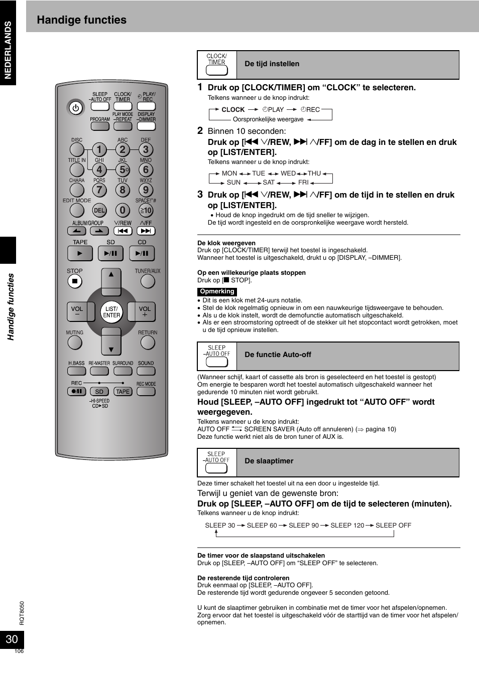 Handige functies | Panasonic SCPM71SD User Manual | Page 106 / 192