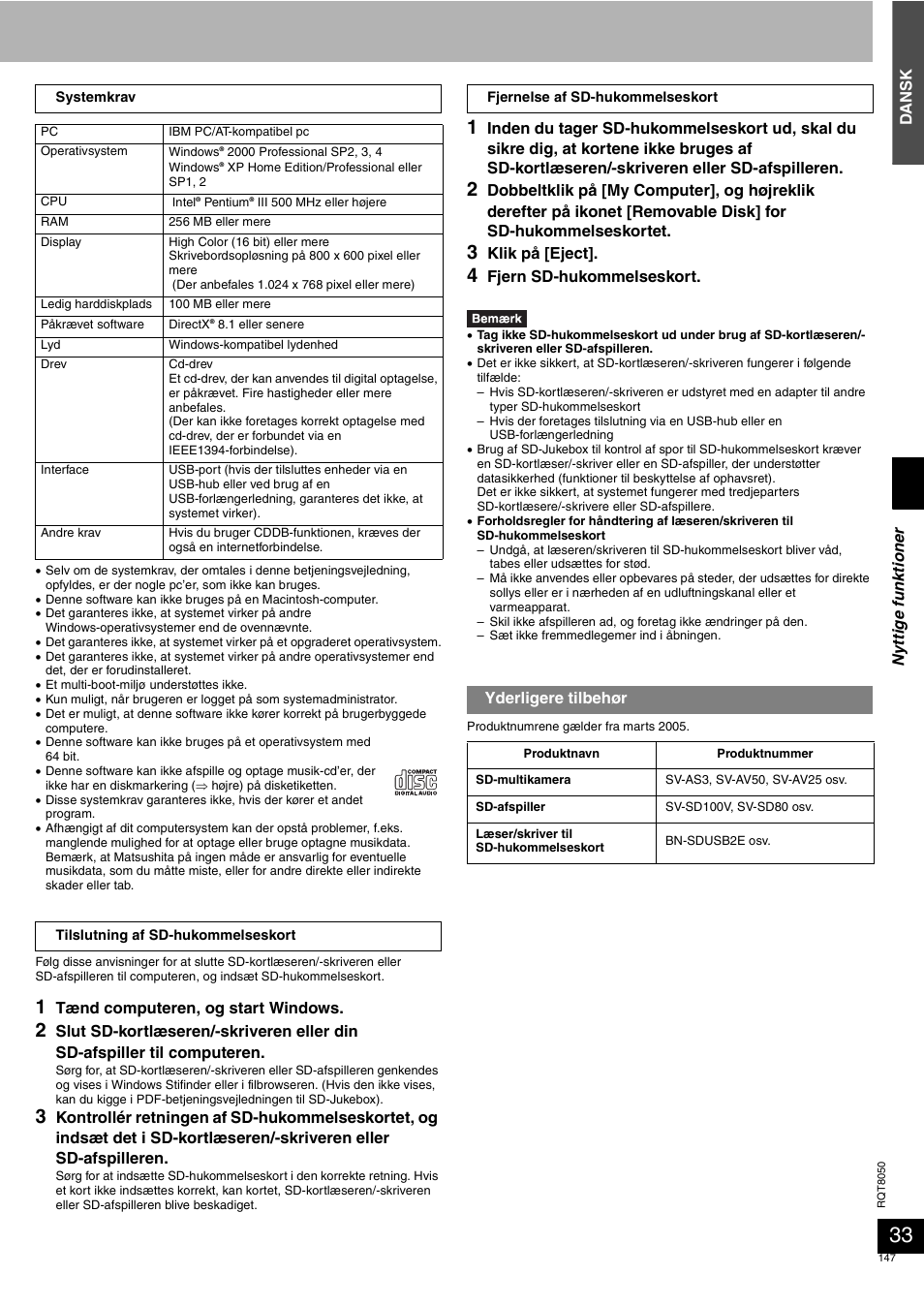 Panasonic SCPM71SD User Manual | Page 147 / 192