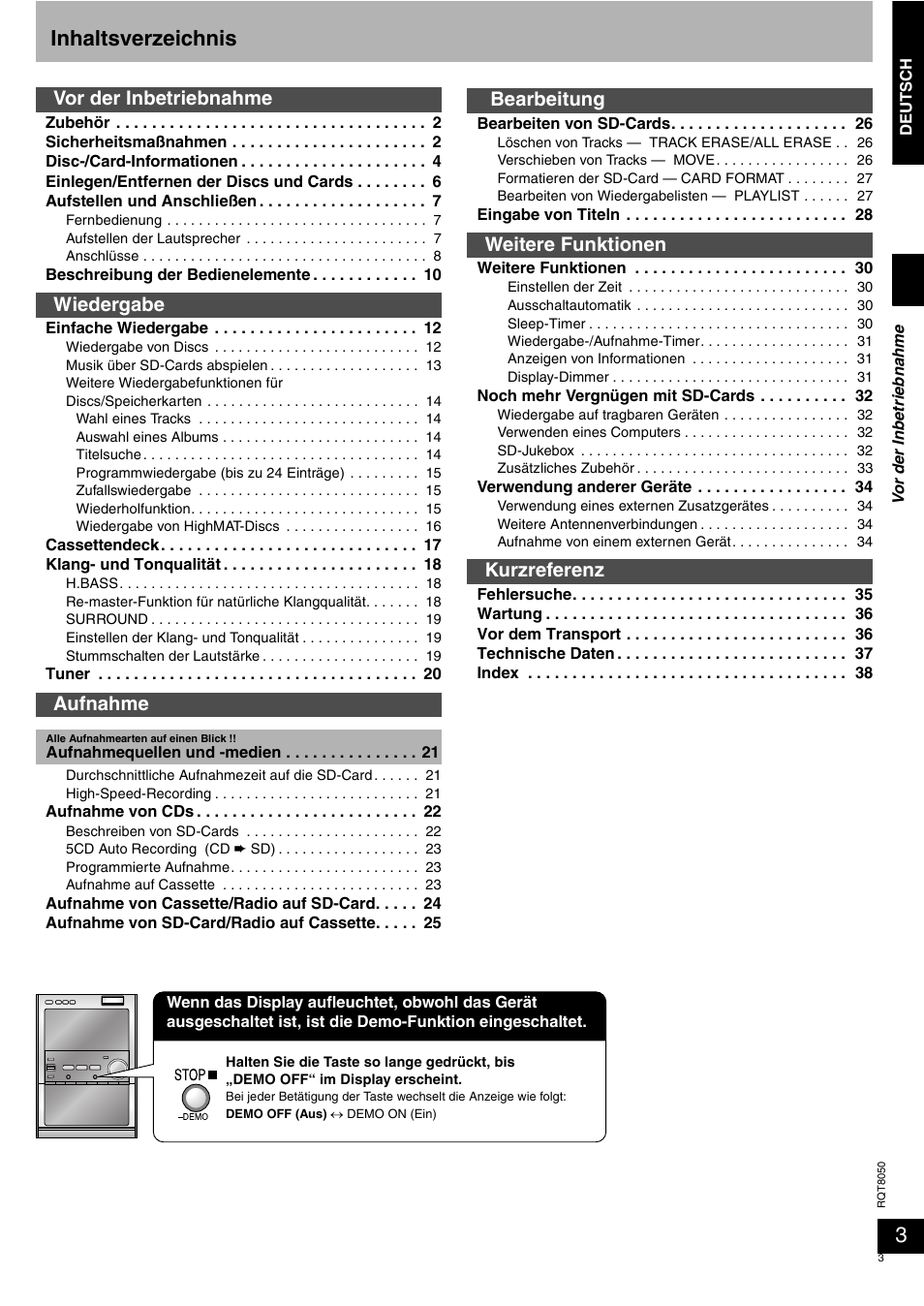 Panasonic SCPM71SD User Manual | Page 3 / 192