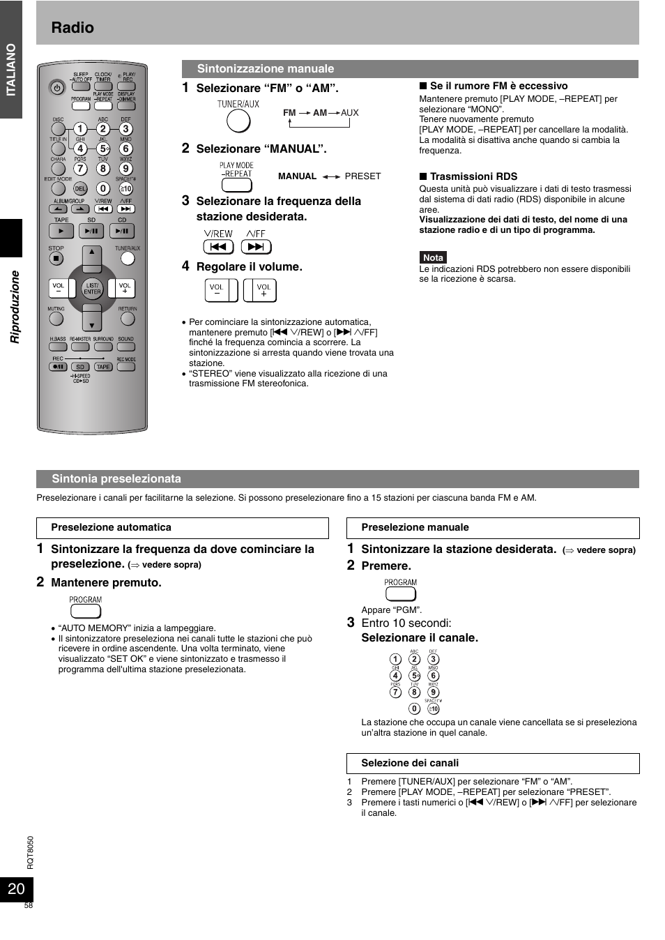 Radio | Panasonic SCPM71SD User Manual | Page 58 / 192