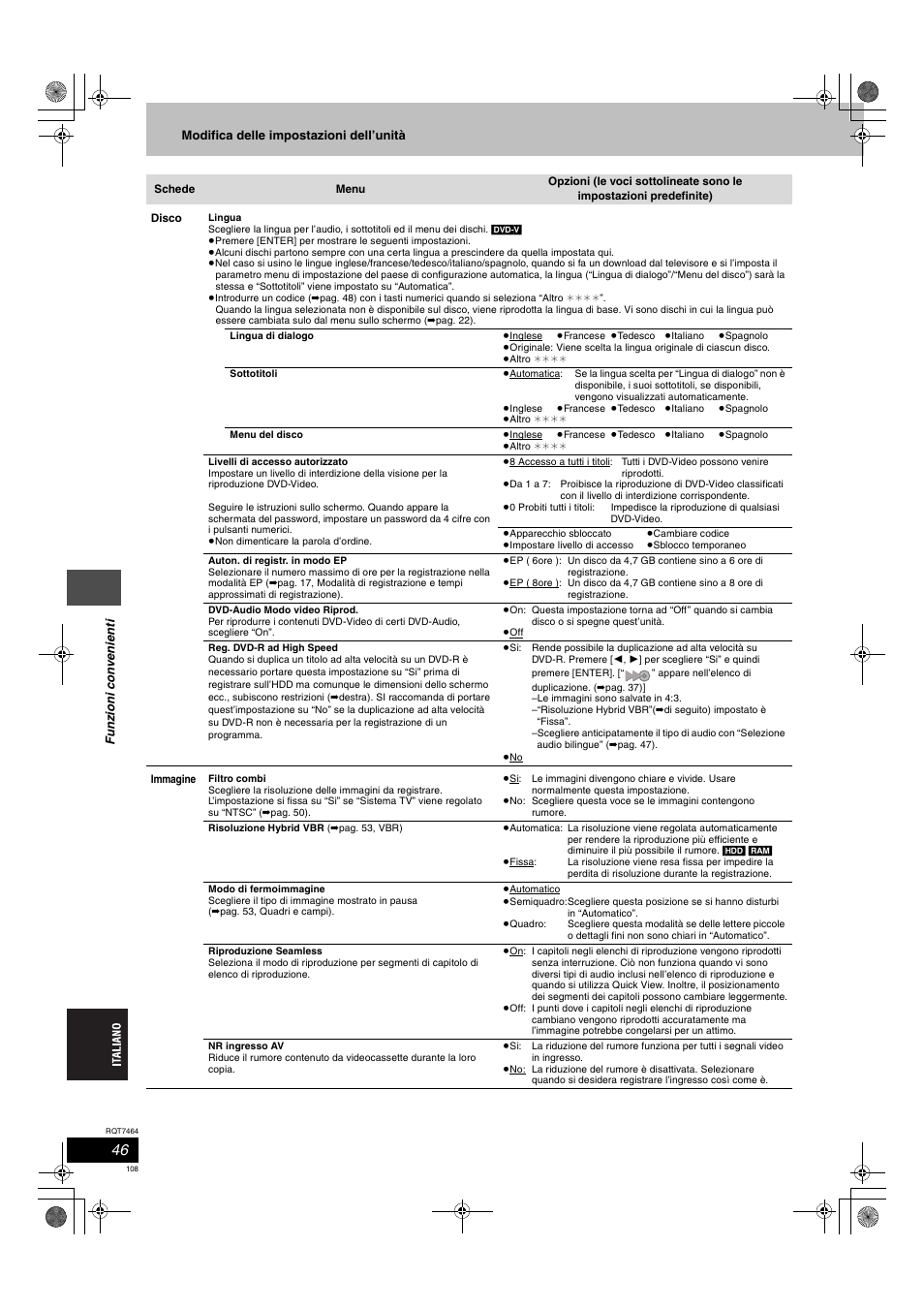 Panasonic DMRE95H User Manual | Page 108 / 124