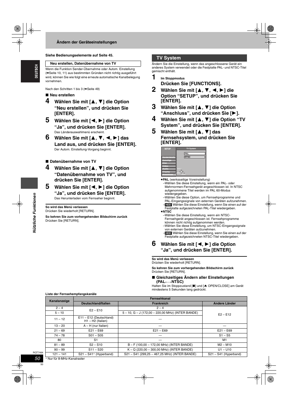 Panasonic DMRE95H User Manual | Page 50 / 124