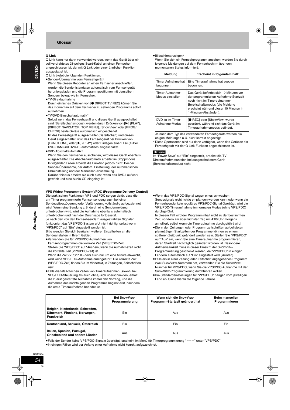 Panasonic DMRE95H User Manual | Page 54 / 124