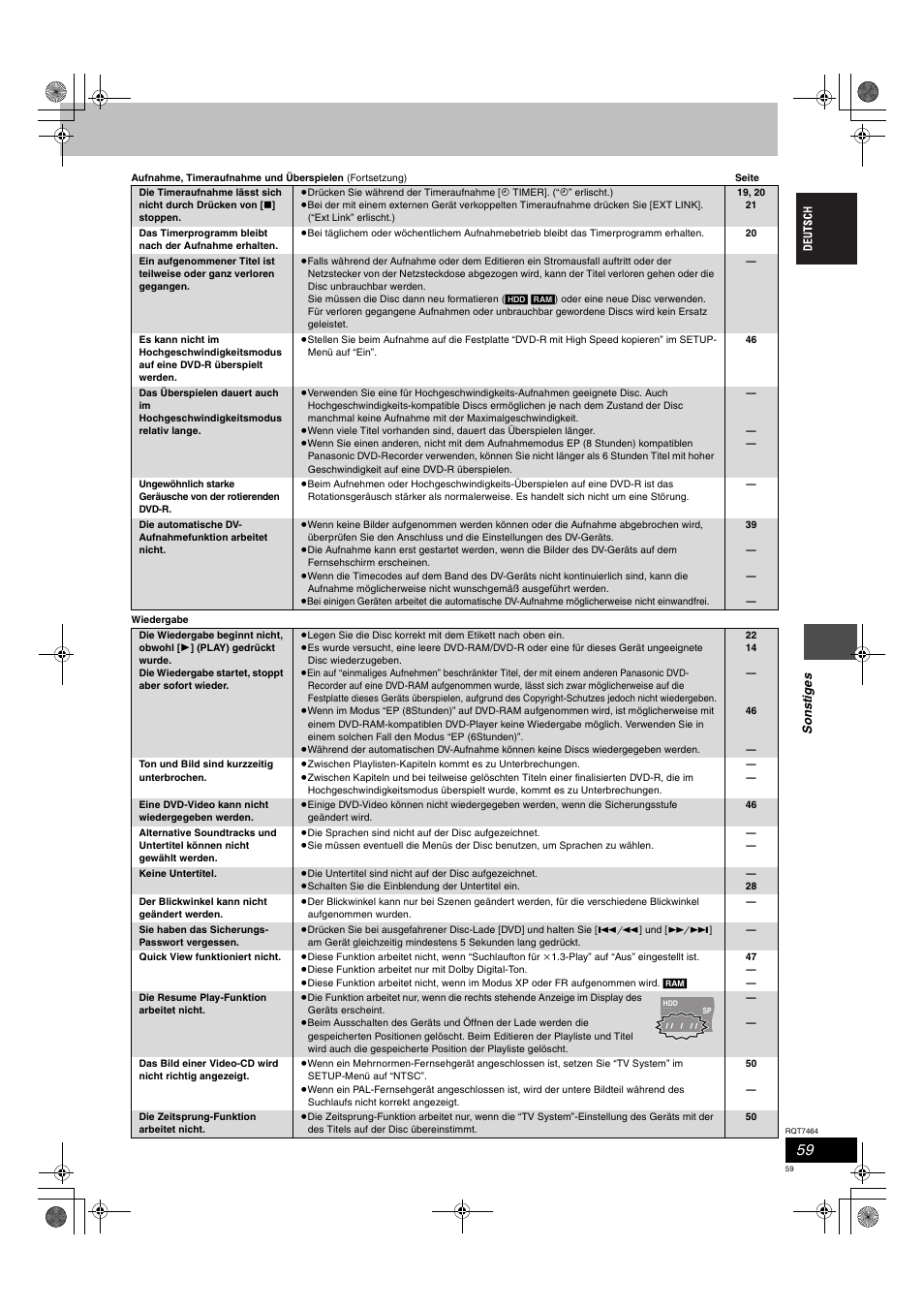 Panasonic DMRE95H User Manual | Page 59 / 124