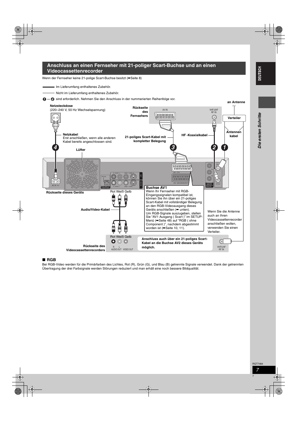 Di e er s ten sch rit te | Panasonic DMRE95H User Manual | Page 7 / 124