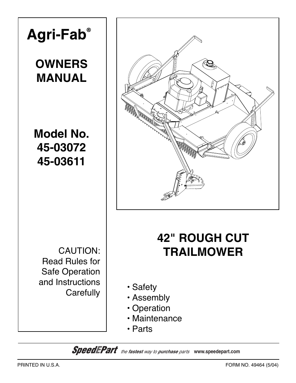 Agri-Fab 45-03611 User Manual | 28 pages