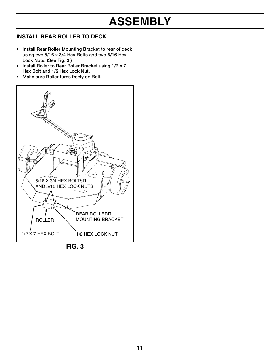 Assembly | Agri-Fab 45-03611 User Manual | Page 11 / 28